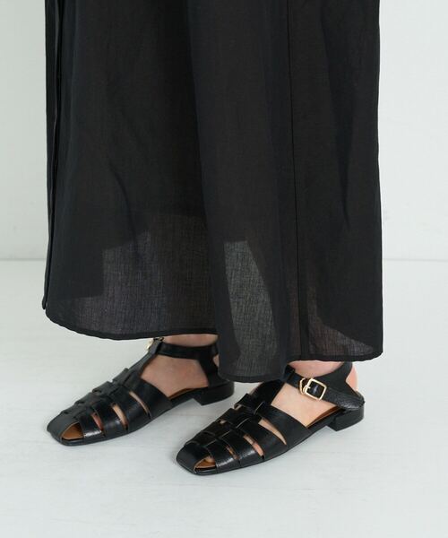 conges payes ADIEU TRISTESSE（コンジェ ペイエ アデュートリステス）の「タックフリルスリーブレスワンピース（ワンピース・レディース・イエロー/ブラック・38）」の20枚目の写真