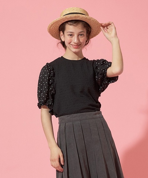 セール】【AMI】袖異素材トップス（Tシャツ/カットソー）｜pom ponette  