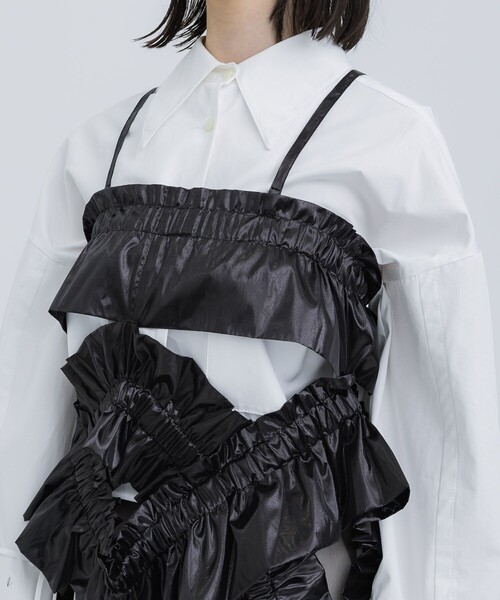 HOUGA(ホウガ)の「【HOUGA/ホウガ】《STUDIOUS別注》prima frill dress/プリマフリルドレス(ドレス・レディース・ブラック・FREE)」の5枚目の写真