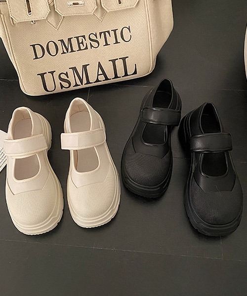 SVEC（シュベック）の「厚底 ベルクロ スニーカーサンダル（スニーカー・レディース・ブラック/ホワイト・35/36/37/38/39/40）」の9枚目の写真