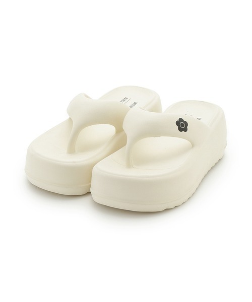 LILY BROWN（リリーブラウン）の「【LILY BROWN×MARY QUANT】デイジーモチーフトングサンダル（サンダル・レディース・ブラック/アイボリー・LARGE/MEDIUM/SMALL）」の6枚目の写真