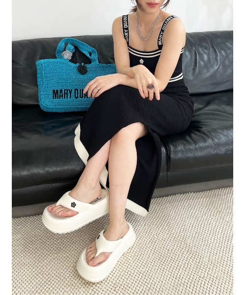 LILYBROWN×MARYQUANT デイジーモチーフトングサンダル