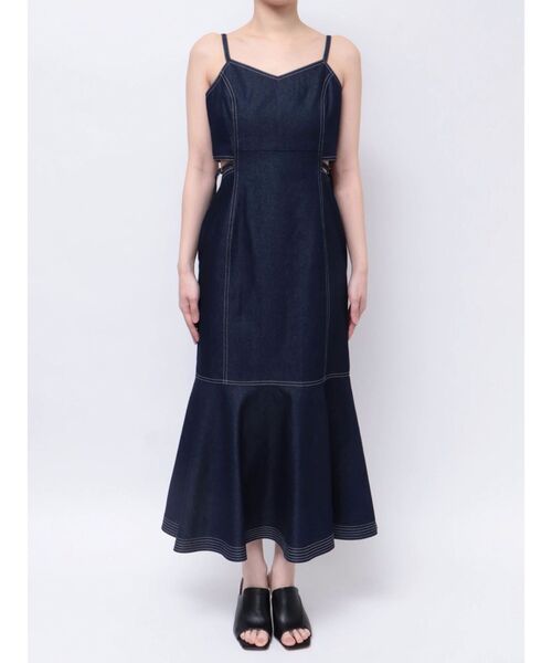 MERCURYDUO（マーキュリーデュオ）の「サイドスリットキャミジャンスカ（ワンピース・レディース・ブラック/インディゴブルー/その他1・SMALL/MEDIUM）」の17枚目の写真
