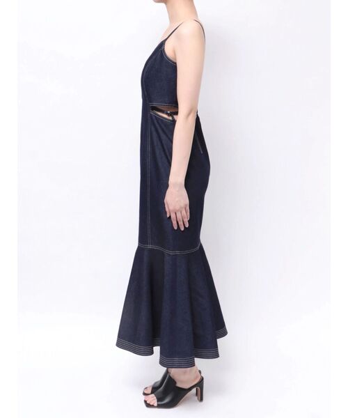 MERCURYDUO（マーキュリーデュオ）の「サイドスリットキャミジャンスカ（ワンピース・レディース・ブラック/インディゴブルー/その他1・SMALL/MEDIUM）」の18枚目の写真