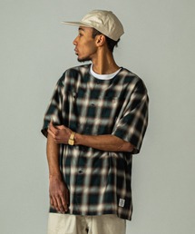 Hombre Check Collarless Shirt