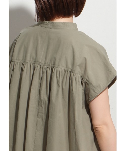 palm RICHE（ポームリシュ）の「リラックスギャザーOP（ワンピース・レディース・カーキ/ブラック/ピンク・M）」の14枚目の写真