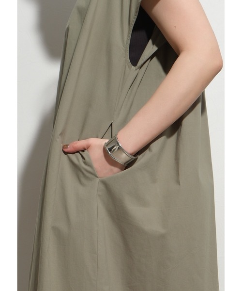 palm RICHE（ポームリシュ）の「リラックスギャザーOP（ワンピース・レディース・カーキ/ブラック/ピンク・M）」の15枚目の写真