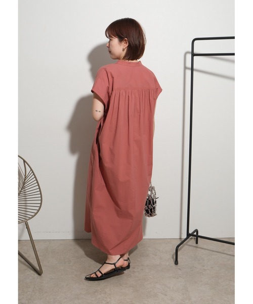 palm RICHE（ポームリシュ）の「リラックスギャザーOP（ワンピース・レディース・カーキ/ブラック/ピンク・M）」の19枚目の写真