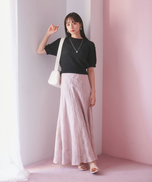 VIS（ビス）の「【セットアップ対応】シアーチェックフレアスカート【洗える】（スカート・レディース・ホワイト系その他5/ピンク/ネイビー・FREE）」の11枚目の写真