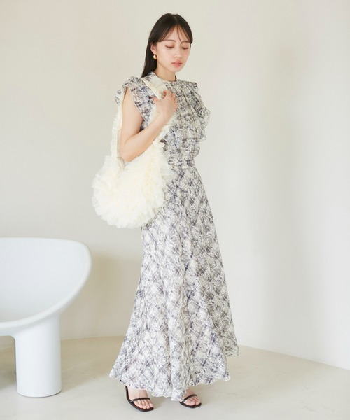 VIS（ビス）の「【セットアップ対応】シアーチェックフレアスカート【洗える】（スカート・レディース・ホワイト系その他5/ピンク/ネイビー・FREE）」の21枚目の写真