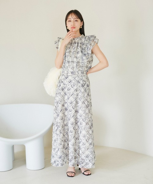 VIS（ビス）の「【セットアップ対応】シアーチェックフレアスカート【洗える】（スカート・レディース・ホワイト系その他5/ピンク/ネイビー・FREE）」の22枚目の写真