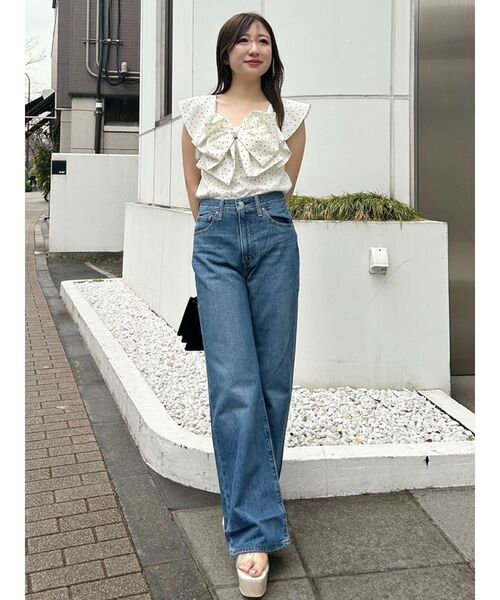 MERCURYDUO（マーキュリーデュオ）の「BIGリボンブラウス（シャツ/ブラウス・レディース・その他/その他1/ライム/オフホワイト・FREE）」の11枚目の写真