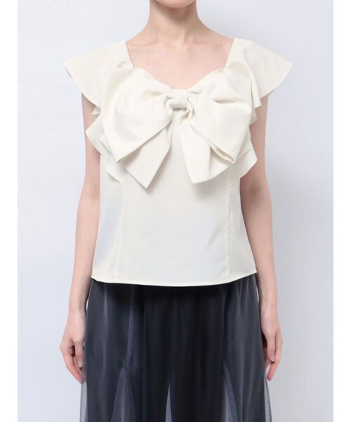 MERCURYDUO（マーキュリーデュオ）の「BIGリボンブラウス（シャツ/ブラウス・レディース・その他/その他1/ライム/オフホワイト・FREE）」の18枚目の写真