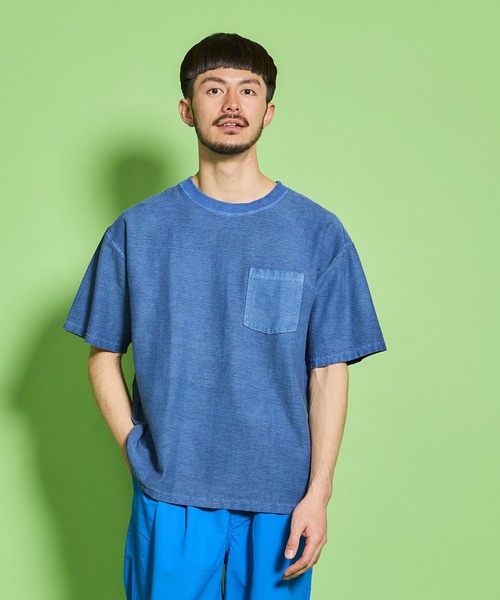 WALLA WALLA SPORT(ワラワラスポーツ)の「RIDGE POCKET TEE PIGMENT DYE/ リッジ ポケット ティー ピグメントダイ(Tシャツ/カットソー・メンズ・モカ/インディゴブルー/グリーン/ブラック系その他・X-LARGE/LARGE/MEDIUM/SMALL/XX-LARGE)」の1枚目の写真