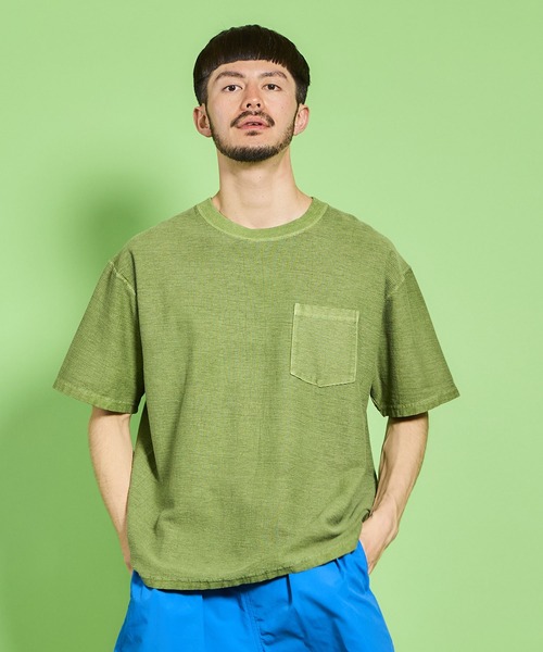 WALLA WALLA SPORT(ワラワラスポーツ)の「RIDGE POCKET TEE PIGMENT DYE/ リッジ ポケット ティー ピグメントダイ(Tシャツ/カットソー・メンズ・モカ/インディゴブルー/グリーン/ブラック系その他・X-LARGE/LARGE/MEDIUM/SMALL/XX-LARGE)」の4枚目の写真