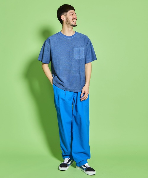 WALLA WALLA SPORT(ワラワラスポーツ)の「RIDGE POCKET TEE PIGMENT DYE/ リッジ ポケット ティー ピグメントダイ(Tシャツ/カットソー・メンズ・モカ/インディゴブルー/グリーン/ブラック系その他・X-LARGE/LARGE/MEDIUM/SMALL/XX-LARGE)」の5枚目の写真