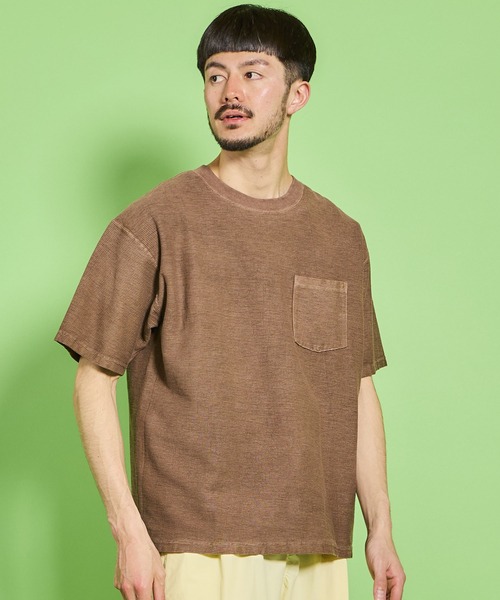 WALLA WALLA SPORT(ワラワラスポーツ)の「RIDGE POCKET TEE PIGMENT DYE/ リッジ ポケット ティー ピグメントダイ(Tシャツ/カットソー・メンズ・モカ/インディゴブルー/グリーン/ブラック系その他・X-LARGE/LARGE/MEDIUM/SMALL/XX-LARGE)」の6枚目の写真