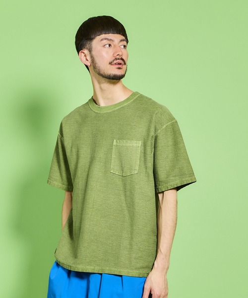 WALLA WALLA SPORT(ワラワラスポーツ)の「RIDGE POCKET TEE PIGMENT DYE/ リッジ ポケット ティー ピグメントダイ(Tシャツ/カットソー・メンズ・モカ/インディゴブルー/グリーン/ブラック系その他・X-LARGE/LARGE/MEDIUM/SMALL/XX-LARGE)」の8枚目の写真