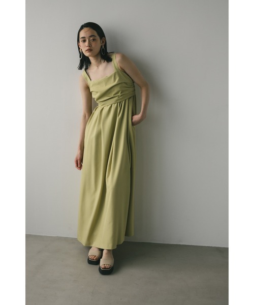 Qooza レザーワンピース　みさみさ 水越 みさとさんコラボ】バックカットオフドットワンピース