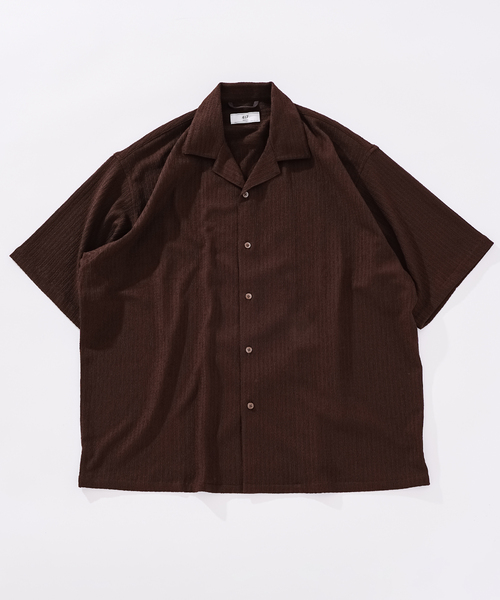 417 EDIFICE（フォーワンセブンエディフィス）の「ドビージャージシャツ（シャツ/ブラウス・メンズ・ブラック/ブラウン/ベージュ・MEDIUM/LARGE）」の3枚目の写真