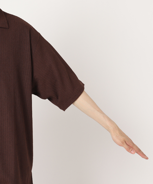 417 EDIFICE（フォーワンセブンエディフィス）の「ドビージャージシャツ（シャツ/ブラウス・メンズ・ブラック/ブラウン/ベージュ・MEDIUM/LARGE）」の12枚目の写真