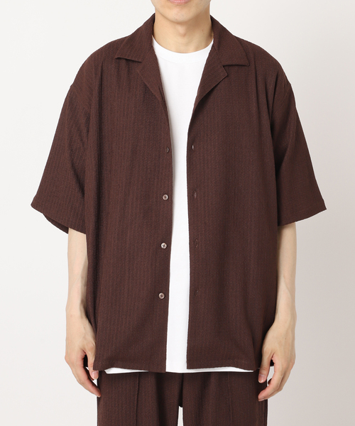 417 EDIFICE（フォーワンセブンエディフィス）の「ドビージャージシャツ（シャツ/ブラウス・メンズ・ブラック/ブラウン/ベージュ・MEDIUM/LARGE）」の7枚目の写真