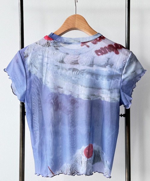 Y2K SYNAPSE FACTORY（ワイツーケー シナプスファクトリー）の「【シアー】カラフルケーキTシャツ（Tシャツ/カットソー・レディース・ブルー・FREE）」の19枚目の写真