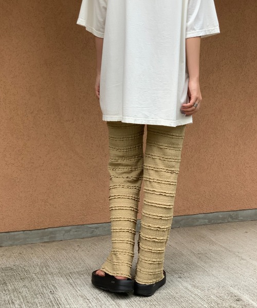 mi via loca（ミヴィアロカ）の「フリルカットジャガード セルフカットパンツ（その他パンツ・レディース・ピンク/ブラック/グリーン/カーキ・FREE）」の18枚目の写真