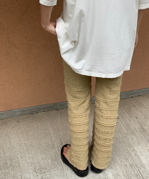 mi via loca（ミヴィアロカ）の「フリルカットジャガード セルフカットパンツ（その他パンツ・レディース・ピンク/ブラック/グリーン/カーキ・FREE）」の12枚目の写真