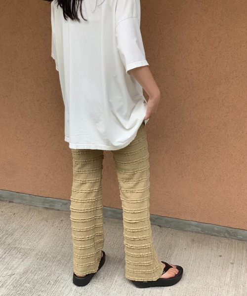 mi via loca（ミヴィアロカ）の「フリルカットジャガード セルフカットパンツ（その他パンツ・レディース・ピンク/ブラック/グリーン/カーキ・FREE）」の16枚目の写真