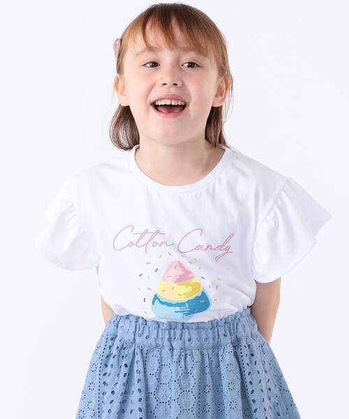 SHIPS（シップス）の「SHIPS KIDS:100～130cm / コットン キャンディ 半袖 TEE（Tシャツ/カットソー・キッズ・ホワイト系その他/サックスブルー・100/110/120/130）」の2枚目の写真