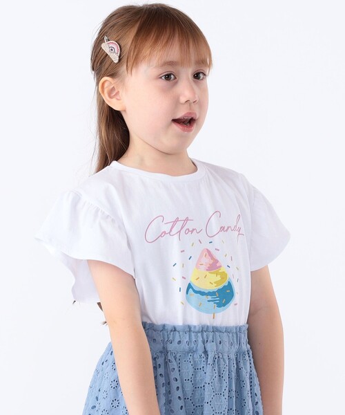 SHIPS（シップス）の「SHIPS KIDS:100～130cm / コットン キャンディ 半袖 TEE（Tシャツ/カットソー・キッズ・ホワイト系その他/サックスブルー・100/110/120/130）」の4枚目の写真