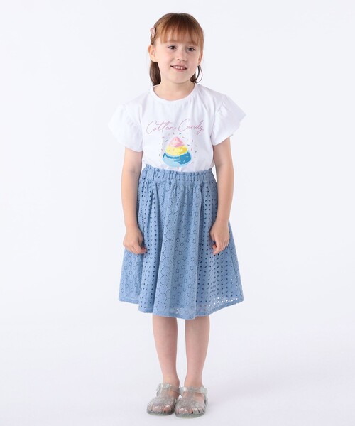 SHIPS（シップス）の「SHIPS KIDS:100～130cm / コットン キャンディ 半袖 TEE（Tシャツ/カットソー・キッズ・ホワイト系その他/サックスブルー・100/110/120/130）」の6枚目の写真