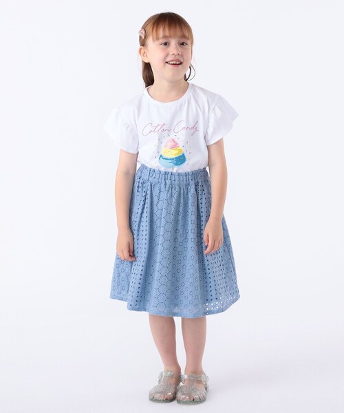 SHIPS（シップス）の「SHIPS KIDS:100～130cm / コットン キャンディ 半袖 TEE（Tシャツ/カットソー・キッズ・ホワイト系その他/サックスブルー・100/110/120/130）」の9枚目の写真