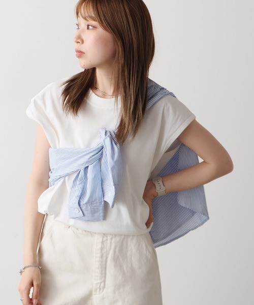 ROOPTOKYO(ループトウキョウ)の「sleeveless T-shirt/ワイドノースリーブTシャツ オーバーサイズ ユニセックス(Tシャツ/カットソー・メンズ・ホワイト/ブラウン/ベージュ/ブラック/チャコール/グレー・XL/S/M/L)」の13枚目の写真