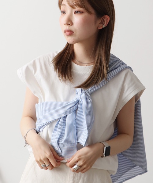 ROOPTOKYO(ループトウキョウ)の「sleeveless T-shirt/ワイドノースリーブTシャツ オーバーサイズ ユニセックス(Tシャツ/カットソー・メンズ・ホワイト/ブラウン/ベージュ/ブラック/チャコール/グレー・XL/S/M/L)」の14枚目の写真