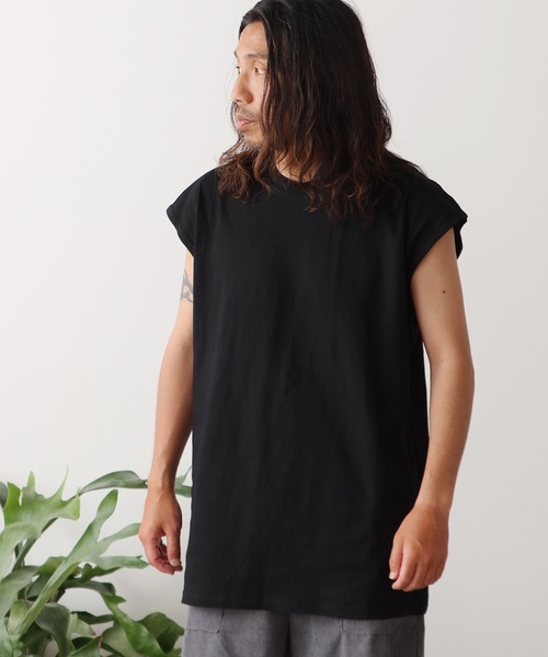 ROOPTOKYO(ループトウキョウ)の「sleeveless T-shirt/ワイドノースリーブTシャツ オーバーサイズ ユニセックス(Tシャツ/カットソー・メンズ・ホワイト/ブラウン/ベージュ/ブラック/チャコール/グレー・XL/S/M/L)」の17枚目の写真