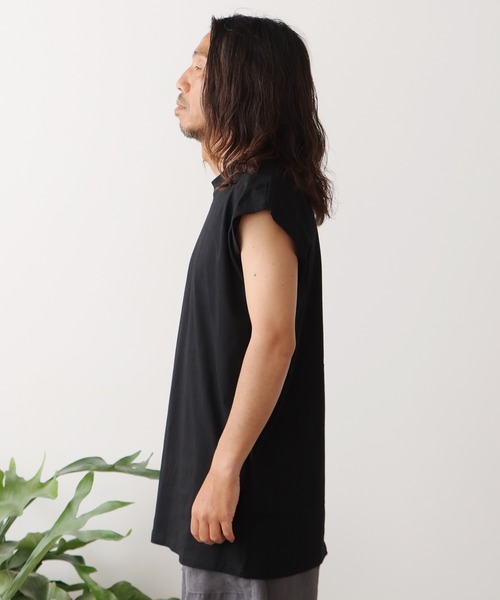 ROOPTOKYO(ループトウキョウ)の「sleeveless T-shirt/ワイドノースリーブTシャツ オーバーサイズ ユニセックス(Tシャツ/カットソー・メンズ・ホワイト/ブラウン/ベージュ/ブラック/チャコール/グレー・XL/S/M/L)」の7枚目の写真