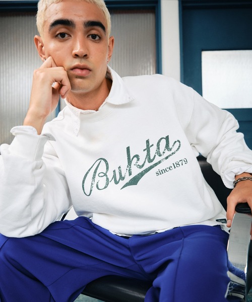 Bukta（バクタ）の「ヘビーOZ裏毛クルー(BUKTA)（スウェット・メンズ・グリーン/オフホワイト/ブラック・MEDIUM/LARGE/X-LARGE）」の4枚目の写真
