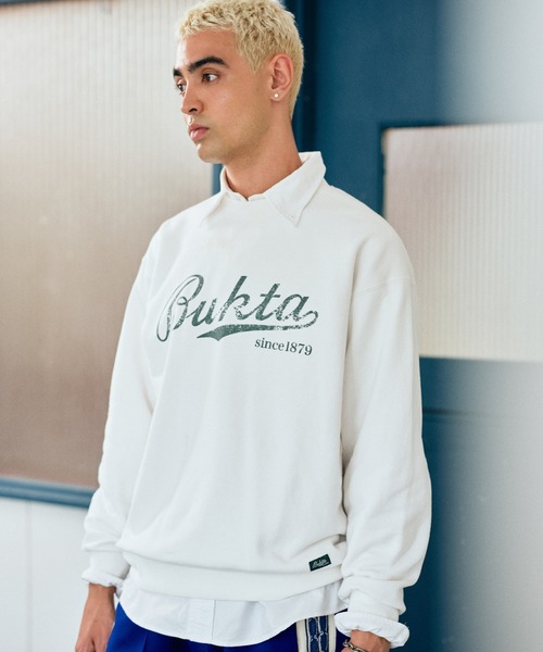 Bukta（バクタ）の「ヘビーOZ裏毛クルー(BUKTA)（スウェット・メンズ・グリーン/オフホワイト/ブラック・MEDIUM/LARGE/X-LARGE）」の12枚目の写真
