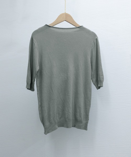 Miniministore(ミニミニストア)の「サマーニット レディース 半袖ニットソー(ニット/セーター・レディース・ホワイト/オリーブ/ブルーグレー/ブラック・FREE)」の17枚目の写真