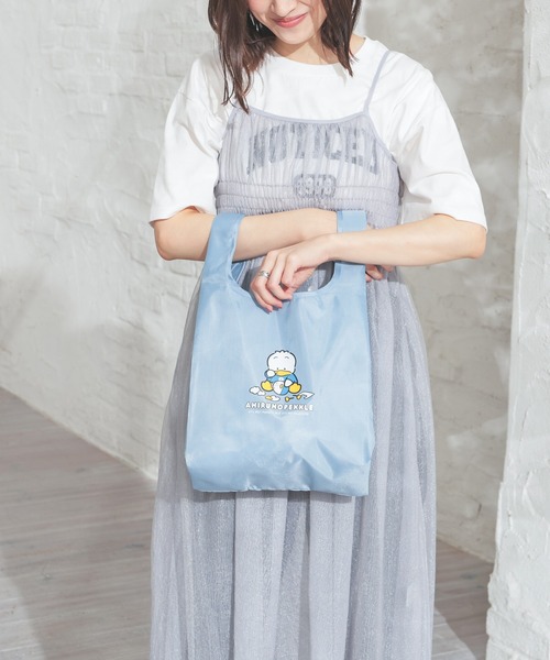 Honeys（ハニーズ）の「サンリオキャラクターズ／お弁当バッグ（エコバッグ/サブバッグ・レディース・モカ/ブラック/クリーム/グレイッシュブルー/ホワイト・FREE）」の22枚目の写真