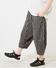 ギンガムチェック」に該当するパンツ（クロップド・半端丈