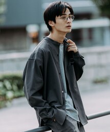 green label relaxing（グリーンレーベルリラクシング）の「FREELITCH ボックス バンドカラー シャツ -防シワ・ストレッチ・吸水速乾-（シャツ/ブラウス）」