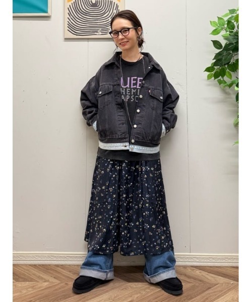 HONEYSUCKLE ROSE（ハニーサックルローズ）の「【HONEYSUCKLE ROSE】プリントキャミワンピース（その他トップス・レディース・レンガ/ネイビー・XL/M/L）」の9枚目の写真