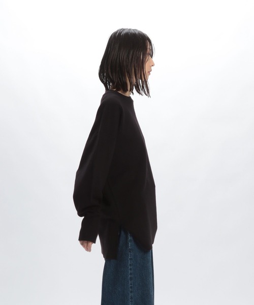 STERNBERG(スタンバーグ)の「スーパーエクストラファインメリノWフェイススリットプルオーバー(ニット/セーター・レディース・ブラック/オフホワイト・FREE)」の12枚目の写真