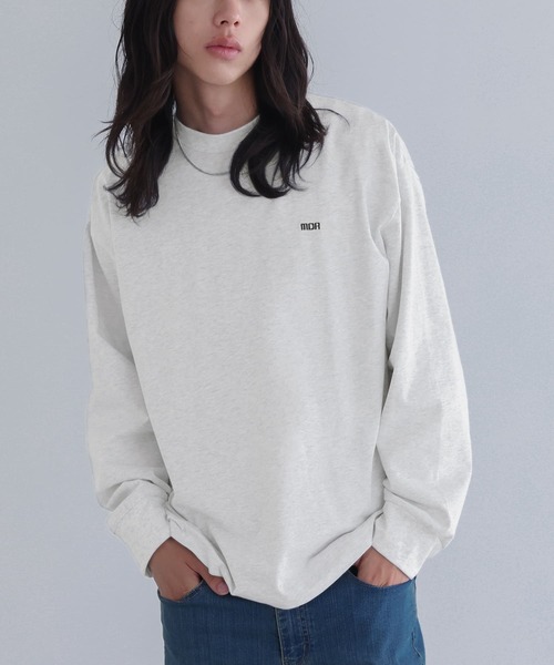 n'OrLABEL(ノアールレーベル)の「ワンポイント刺繍ロゴロンT(Tシャツ/カットソー・メンズ・ブラック/杢グレー・M/L)」の14枚目の写真