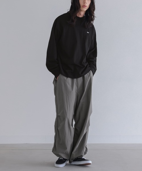 n'OrLABEL(ノアールレーベル)の「ワンポイント刺繍ロゴロンT(Tシャツ/カットソー・メンズ・ブラック/杢グレー・M/L)」の6枚目の写真