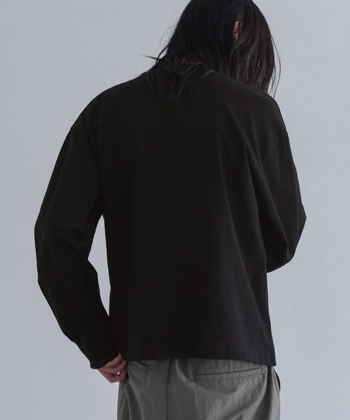 n'OrLABEL(ノアールレーベル)の「ワンポイント刺繍ロゴロンT(Tシャツ/カットソー・メンズ・ブラック/杢グレー・M/L)」の5枚目の写真