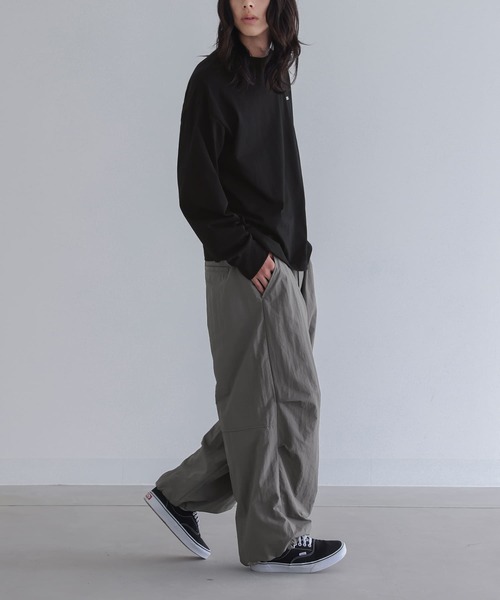 n'OrLABEL(ノアールレーベル)の「ワンポイント刺繍ロゴロンT(Tシャツ/カットソー・メンズ・ブラック/杢グレー・M/L)」の7枚目の写真